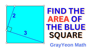 Find the area of the blue square #geometryskills #mathpuzzles #thinkoutsidethebox