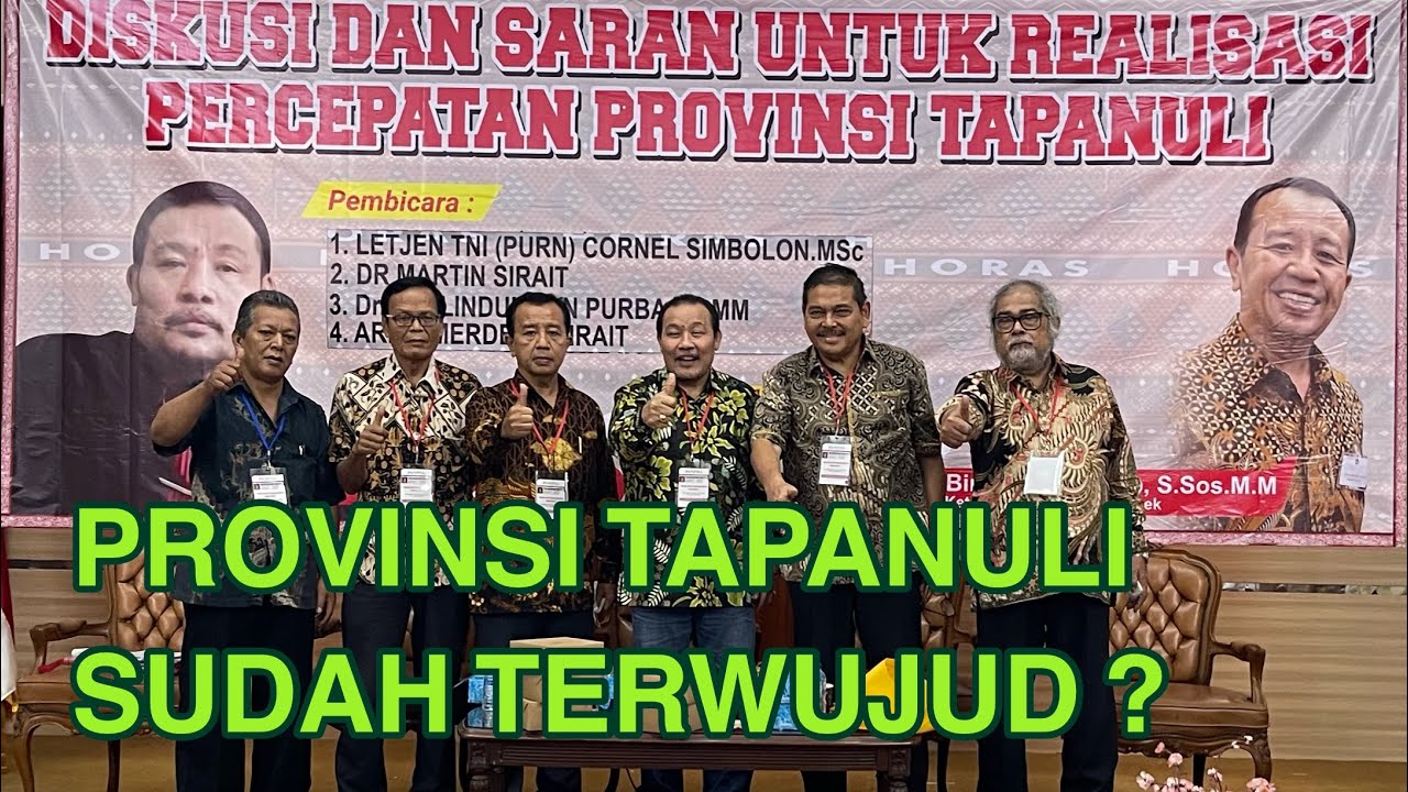TOKOH BATAK PROVINSI  TAPANULI REALISASIKAN DOA