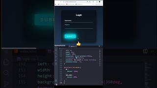 Creative Login Form UI | CSS Animation #shorts #html #css #webdevelopment