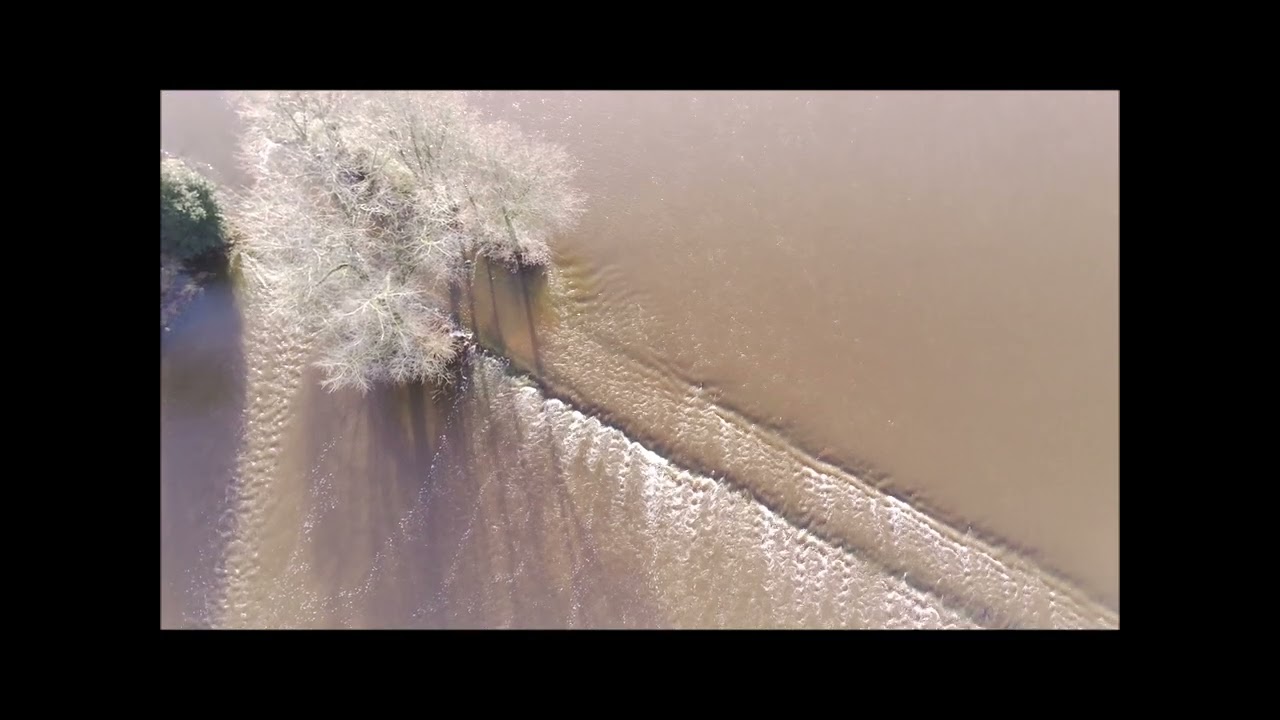 Hochwasser der Ems bei Fresenburg Dezember 2023