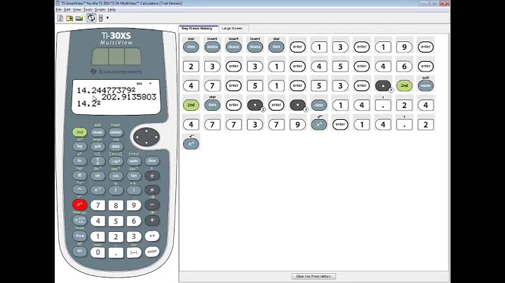TI-30XS MultiView - Statistics - Population Variance