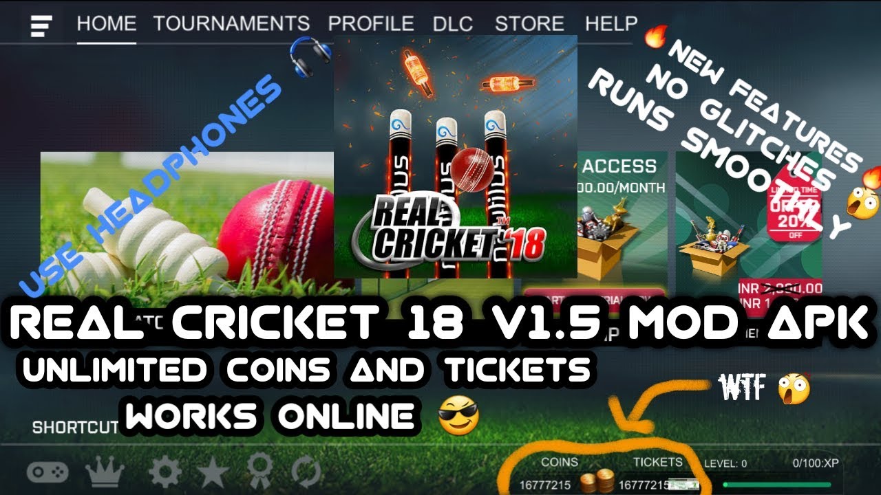 Real Cricket 18 Latest version v1.5 Mod Apk YouTube