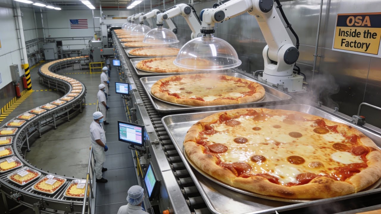 Pizza Process Factory Inside the Factory: How Cheese Pizza Is Made at Scale (Full Process ...