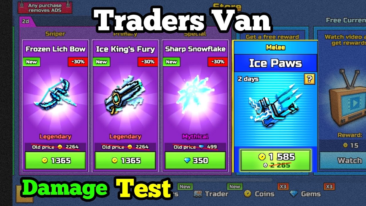 Traders Van Cold Death Set Damage Test | Cluster Bomb Special - Pixel Gun 3D