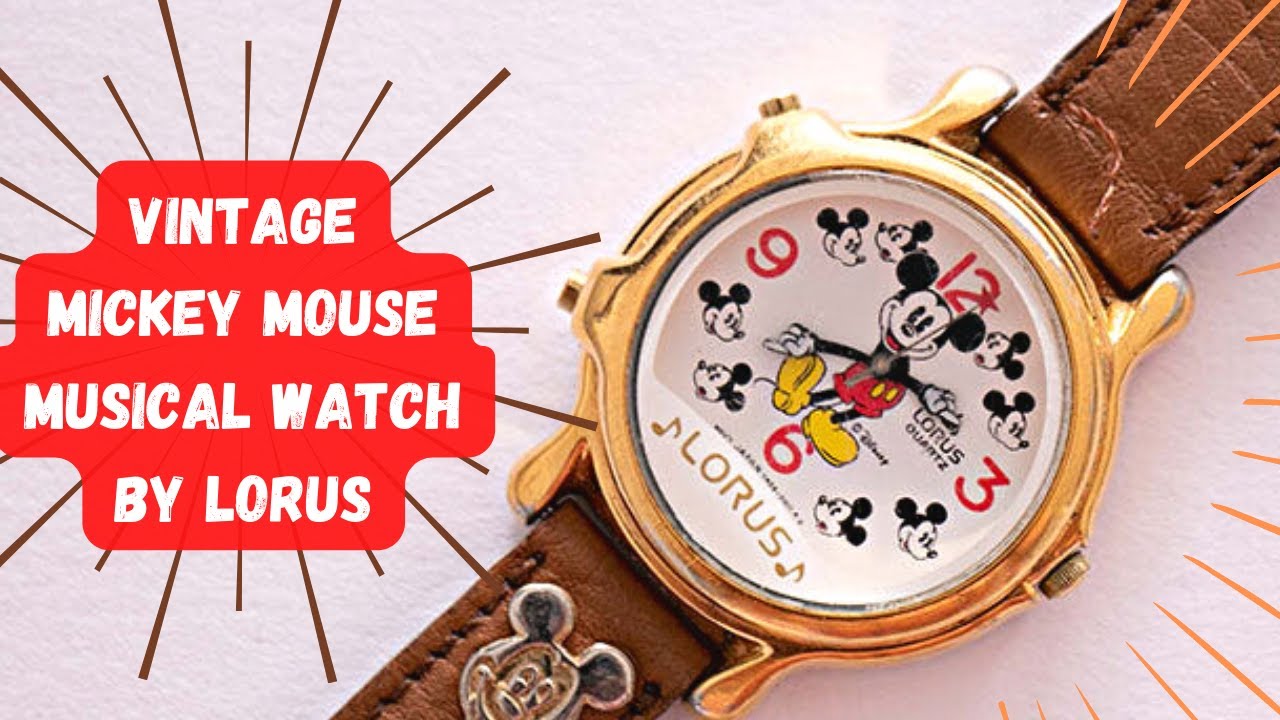 Lorus Mickey Mouse V422 0011 R2 Musical Watch | Rare 90s Disney Lorus by  Seiko Musical Watch - YouTube