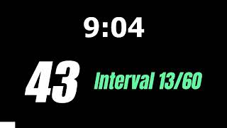 45 Second HIIT Workout Timer: 45 Minutes | 60 intervals (No Music)