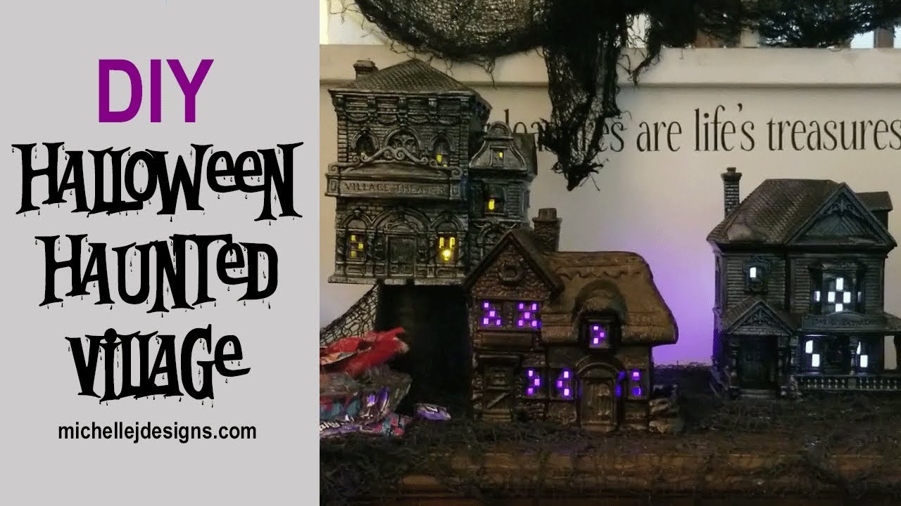 Create A Spooky Halloween Village from Christmas Village Pieces YouTube