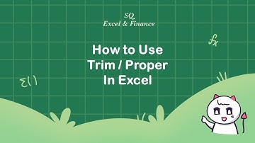 Learn How to Use Trim / Proper Functions in Excel in 2 Minutes