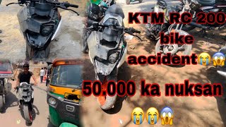 KTM RC 200 bike accident || 50.000 ka nuksan || [Arman pro rider ] new vlog ….