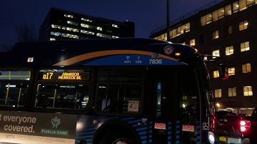 MTA: 2019 NFI XD40 #7836 on the Q17 with ENY sticker