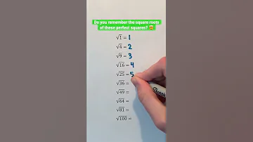 Do You Remember The Square Roots Of These Perfect Squares Shorts Math Maths Mathematics 