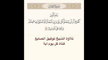 #تلاوة #الشيخ #توفيق_الصائغ من #سورة #التغابن