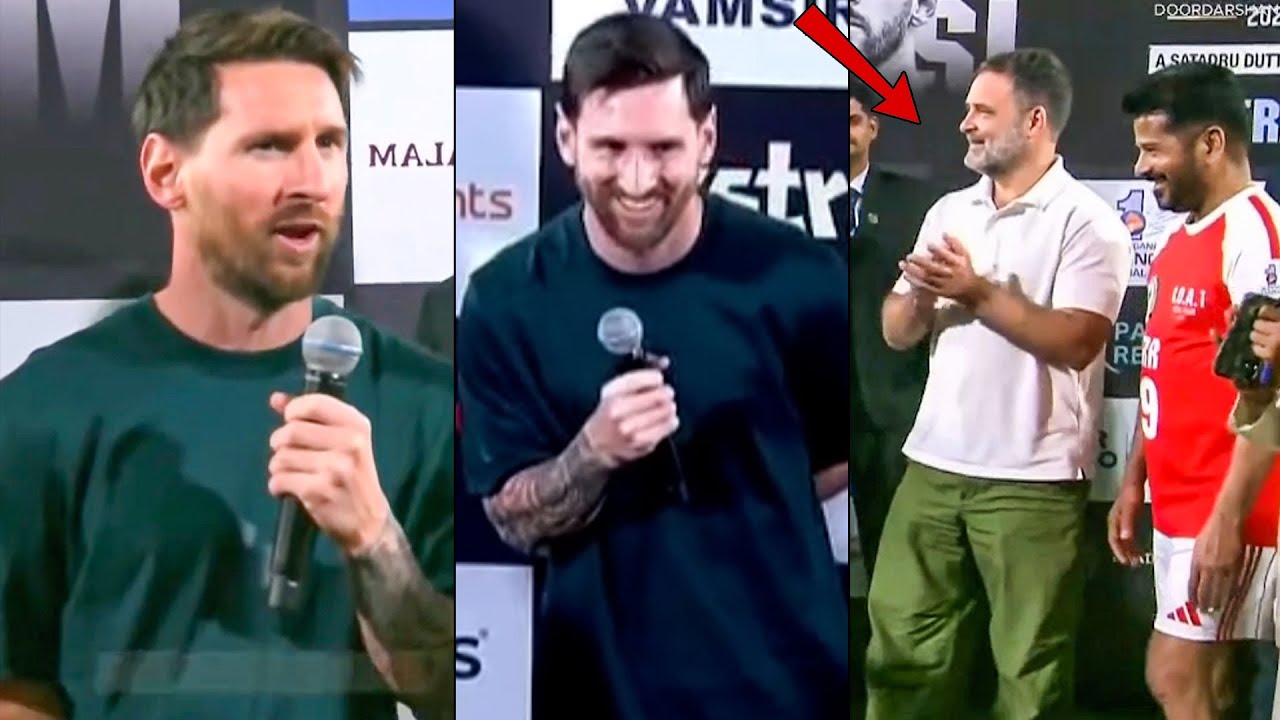Rahul Gandhi Reaction Towards Messi Speech in Hyderabad | CM Revanth Reddy | Messi India Tour |