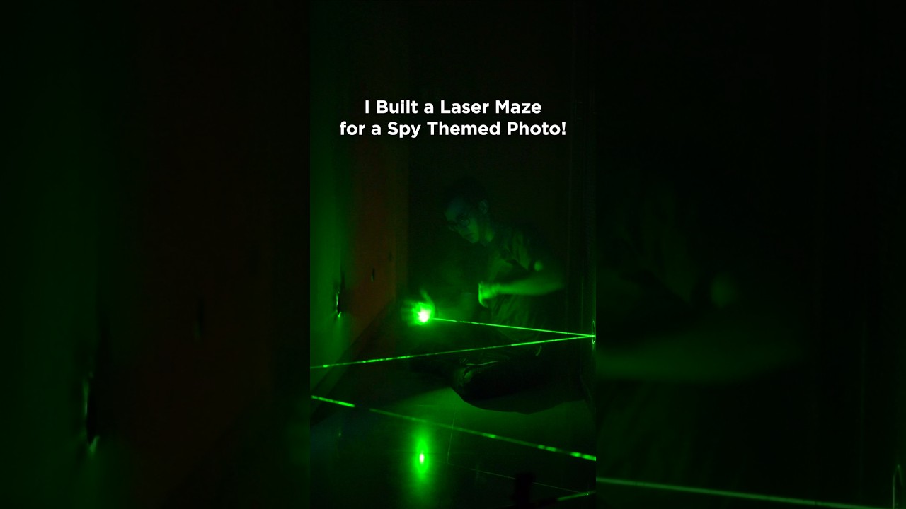 I Built a Laser Maze just to take a photo... 🔎 #laser #missionimpossible #leolikesphotos