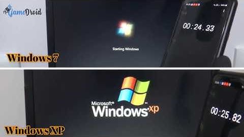Windows XP vs Windows 7 - Boot Time - Test