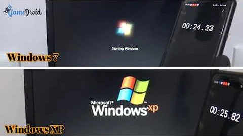 Windows XP vs Windows 7 - Boot Time - Test