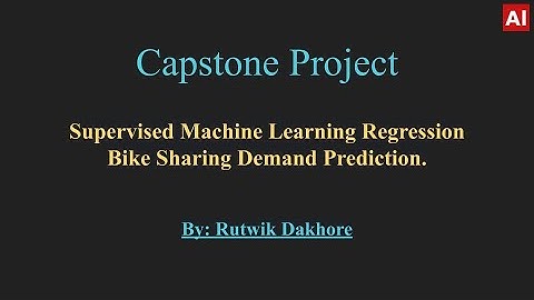 Supervised Machine Learning Regression On Bike Sharing Demand Prediction.