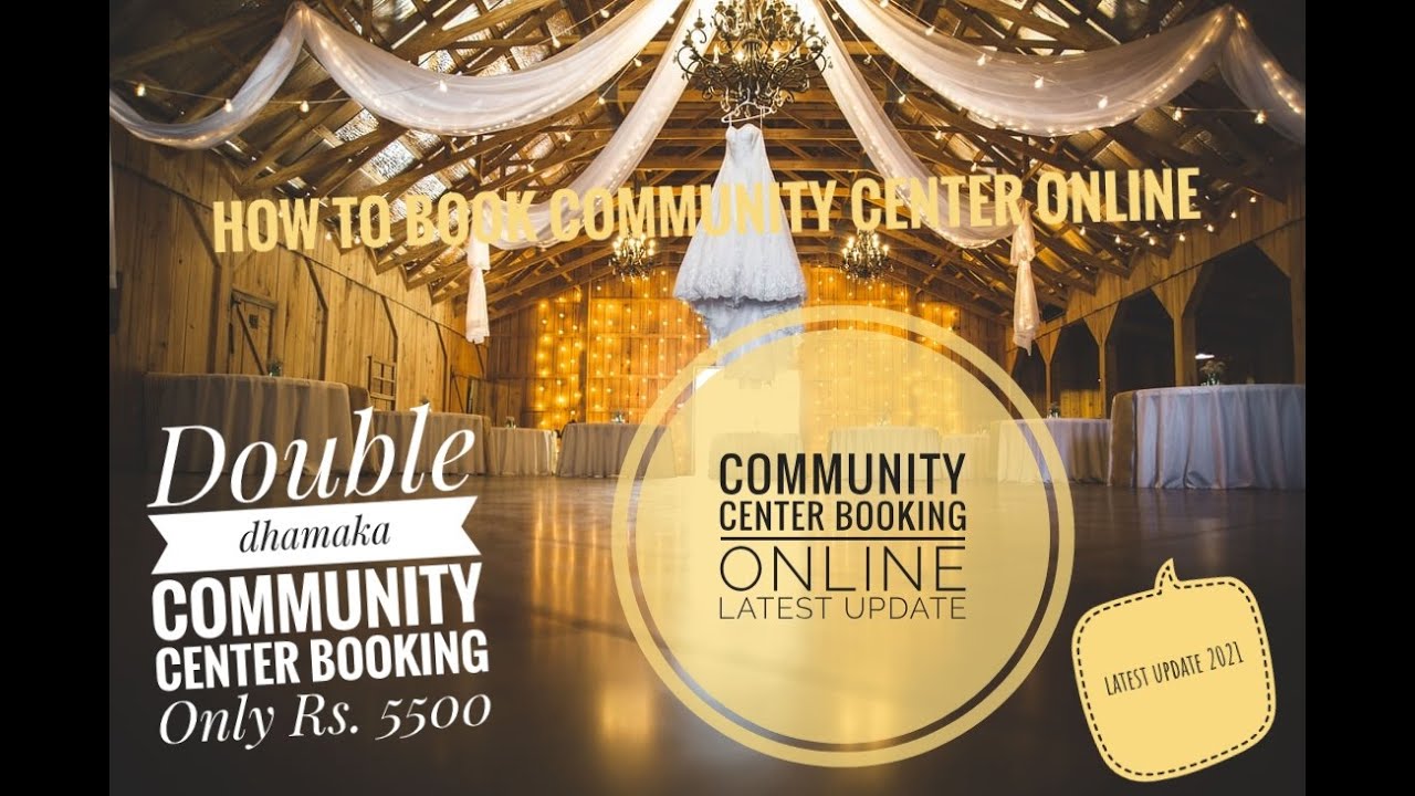 How to book community center online Community center booking online