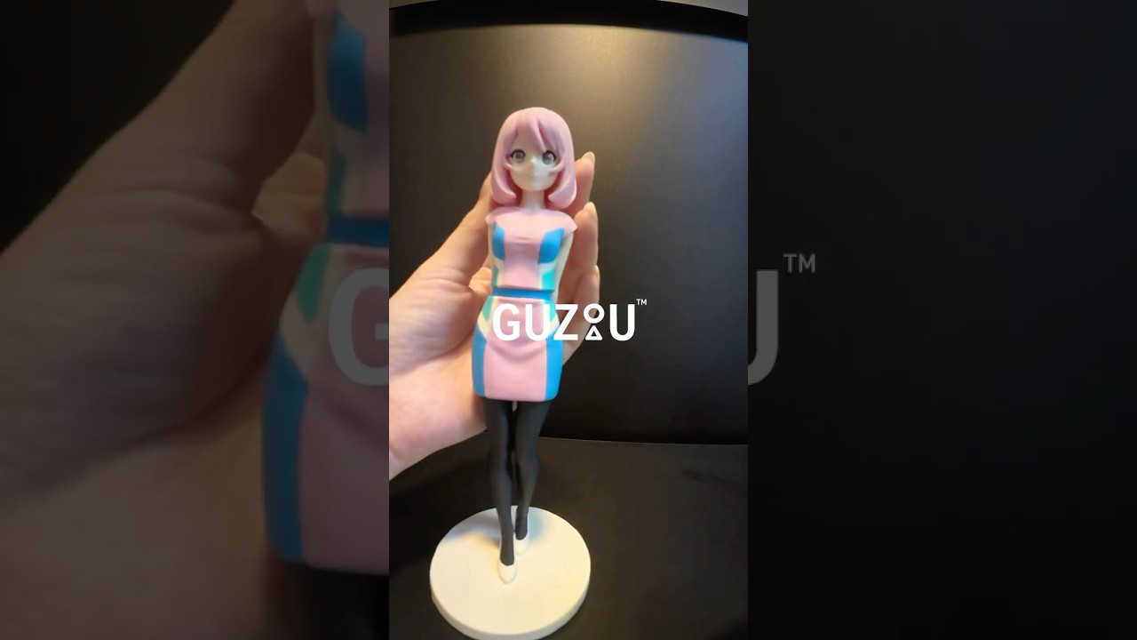AIでピンク髪少女のオリジナルキャラクターを3D化しフィギュア制作