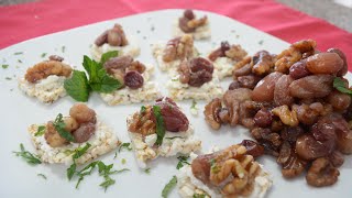 Healthy Appetizer: Roasted Grapes and Walnuts