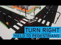 Unreal Engine Traffic Sim & Driving AI - Turn Right - Yield to Pedestrians - UE5 Open World #45