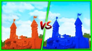 Minecraft - LAVA HOUSE VS WATER HOUSE (Castle Vs Castle Challenge)