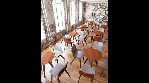 coffee shop Modeling Tutorial in 3ds max + corona render