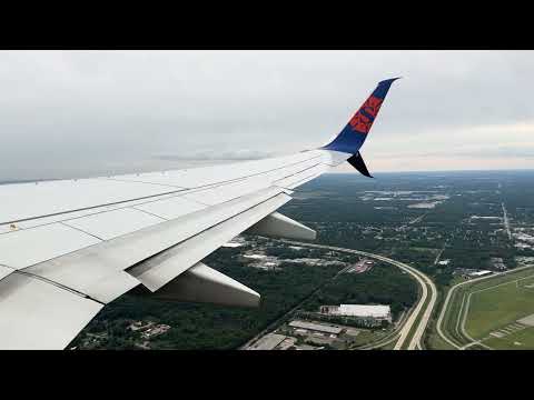 Detroit to Minneapolis Takeoff Sun Country B737-800