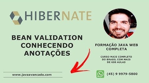 Curso de JSF - Conhecendo anotações e validações em Bean Validation
