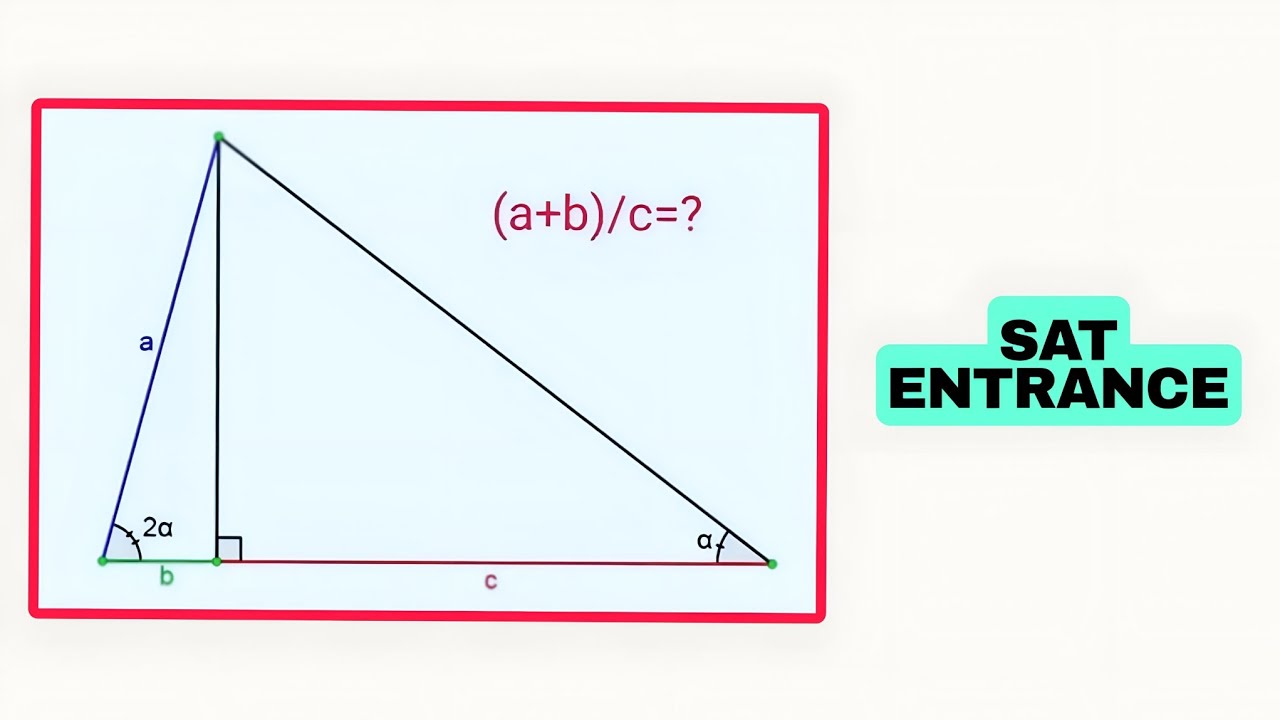 The SAT QUESTION that blew everyone | math problem | find ratio |