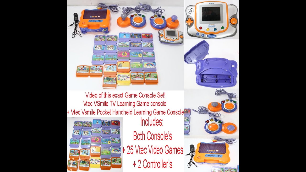Vtech/Vsmile TV Learning Video Game Console+Handheld Pocket System