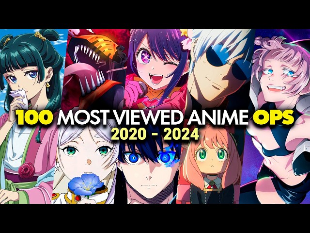 Top 100 Most Viewed Anime Openings of 2020 - 2024 Spring