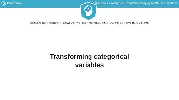 Python Tutorial: Transforming categorical variables