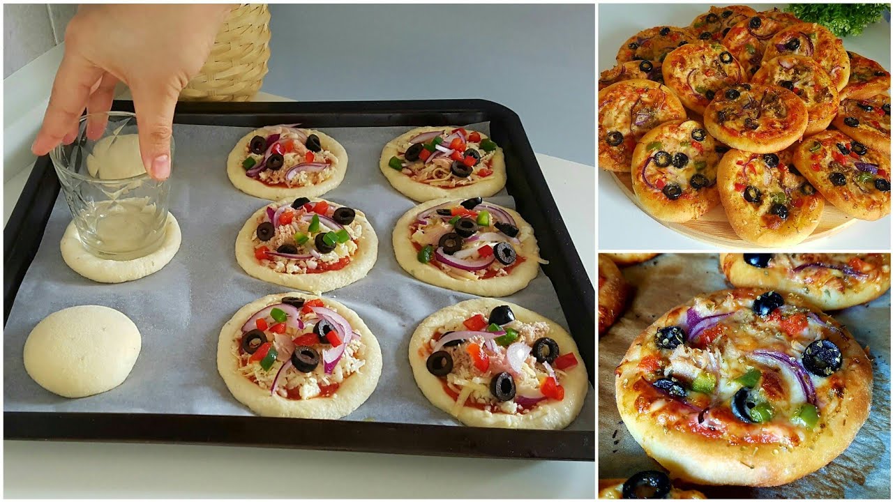 ميني بيتزا بالكاس بلا تسراح و لا تقطاع بالطريقة الصحيحة نتيجة المطاعم خفيفة رقيقة شهوة منها 👌