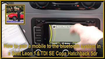 How to pair a mobile to the bluetooth system in a Seat Leon 1 6 TDI SE Copa Hatchback 5dr