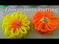 Colourful Wool flowers | Flower loom knitting | 2 layers woolen loom flowers
