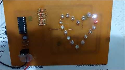 Öğüt Elektronik kalpli led animasyon devresi