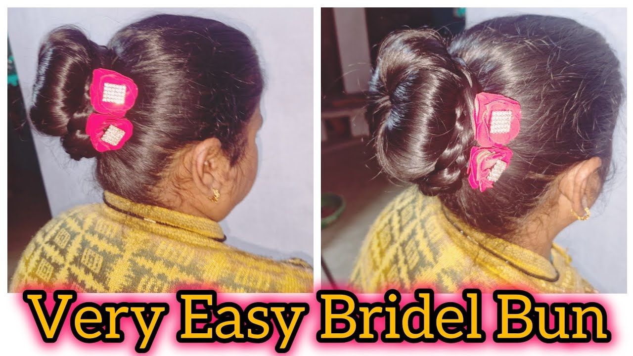Very Easy Bridal Bun | bridal hairstyle simple...