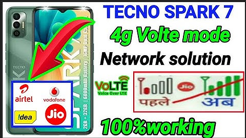 Tecno spark 7 4g volte Network and internet problem solve