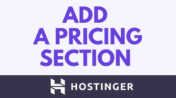 Hoe u een prijssectie toevoegt in de Hostinger Website Builder | Stapsgewijze handleiding