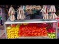 Beautiful Fruit Cart in Cambodia - Fruit Cutting - Cambodian Street Food