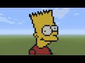 Minecraft Pixel Art - Bart Simpson Head