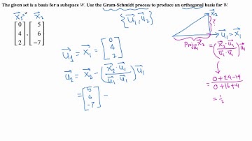 Linear Algebra: Gram-Schmidt Process (2 vectors)