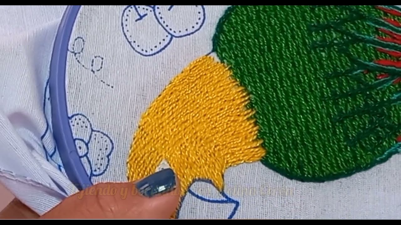 Bordado Perico cabeza/Tejiendo y bordando con Melina Cerón