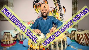 KEHERWA TAAL USED IN DIFFERENT SONGS ( TABLA LESSON BY TABLAGRAM)