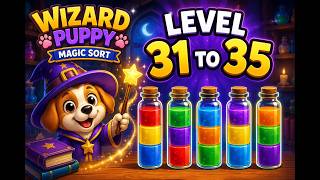 Wizard Puppy Magic Sort Level 31 to 35