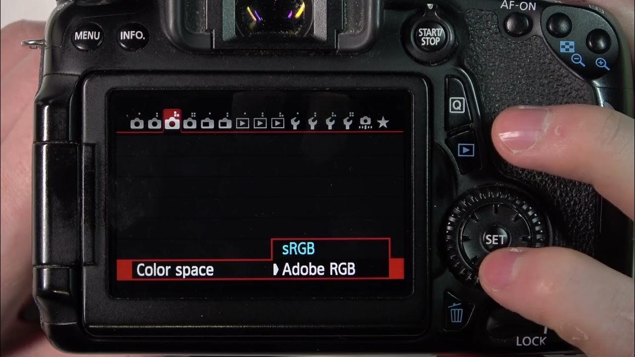 How To Change Color Space On Canon 70D Camera YouTube