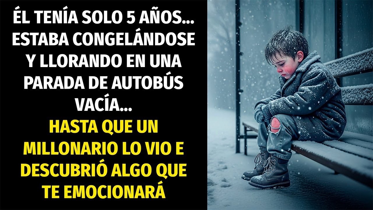 ÉL TENÍA SOLO 5 AÑOS, LLORABA EN UNA PARADA VACÍA HASTA QUE UN MILLONARIO DESCUBRIÓ ALGO EMOCIONANTE