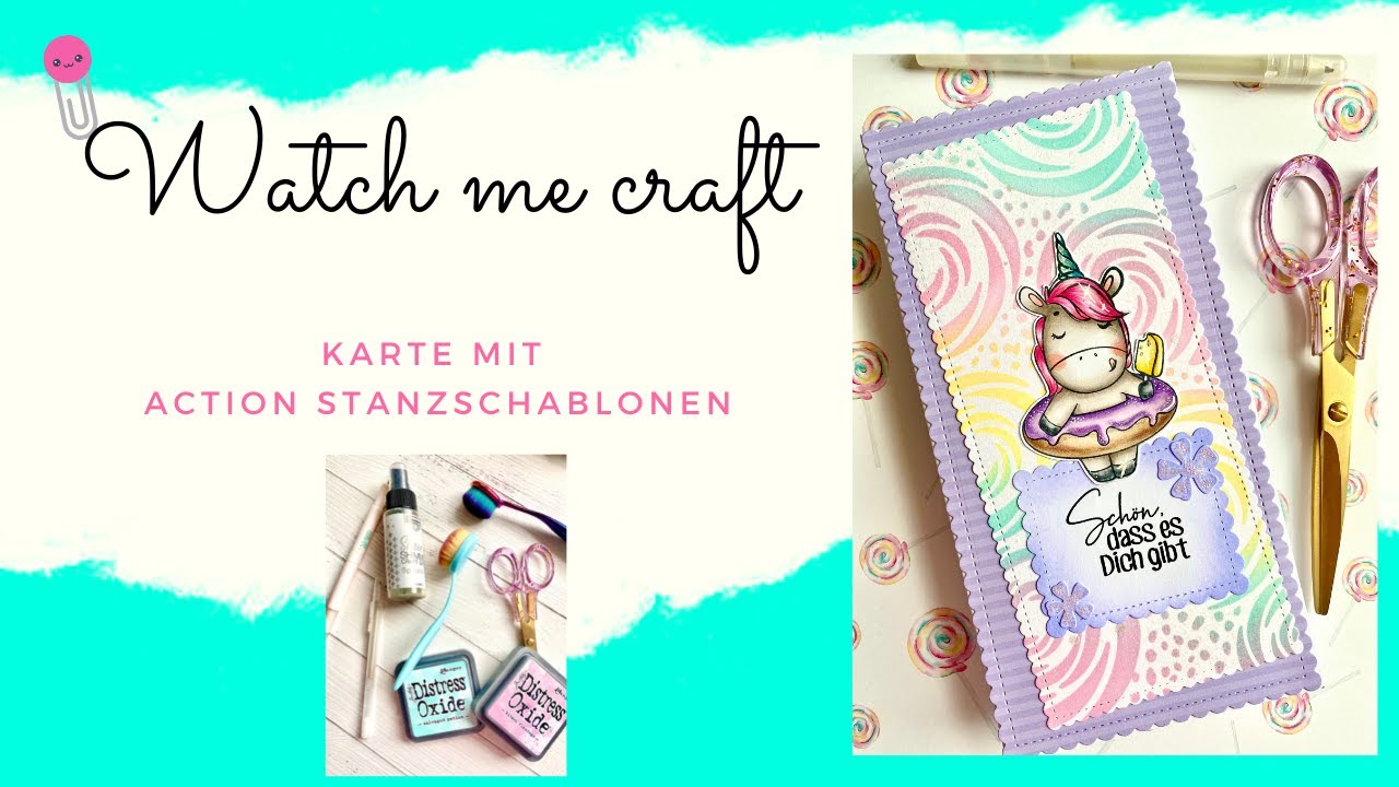 ☀️💞 Watch me craft I Karte mit ACTION Stanzschablonen basteln I DIY I ...