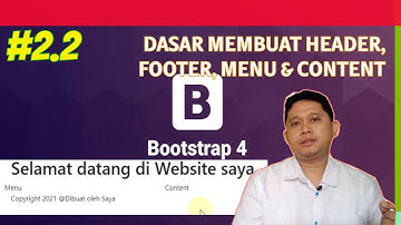 #2.2 Belajar menggunakan Bootstrap 4 | Membuat layout dengan header, footer dan content polos